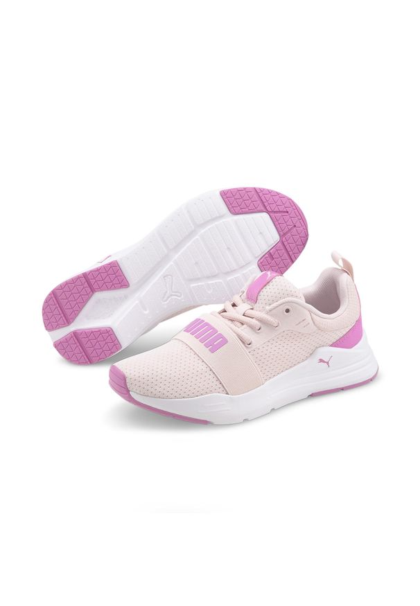 Buty do chodzenia dla dzieci Puma Wired Run Jr. Kolor: wielokolorowy, beżowy, fioletowy. Materiał: materiał, syntetyk, tkanina. Sport: turystyka piesza, bieganie