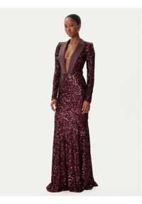 Elisabetta Franchi Sukienka wieczorowa AB-R13-56E2-V860' Bordowy Regular Fit. Kolor: czerwony. Materiał: syntetyk. Styl: wizytowy