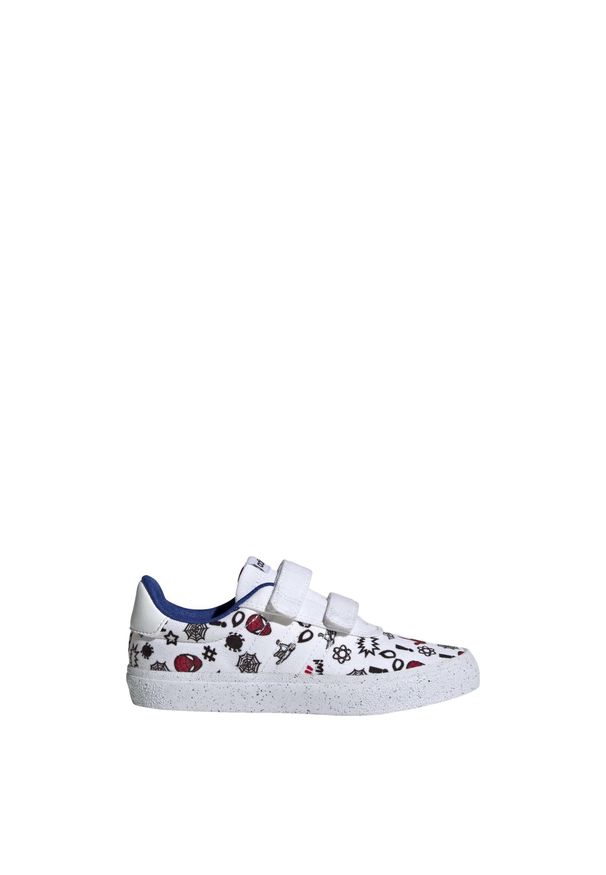 Adidas - adidas x Marvel VULCRAID3R Spider-Man Hook-and-Loop Shoes. Okazja: na co dzień. Kolor: czerwony, biały, wielokolorowy. Materiał: materiał. Wzór: motyw z bajki