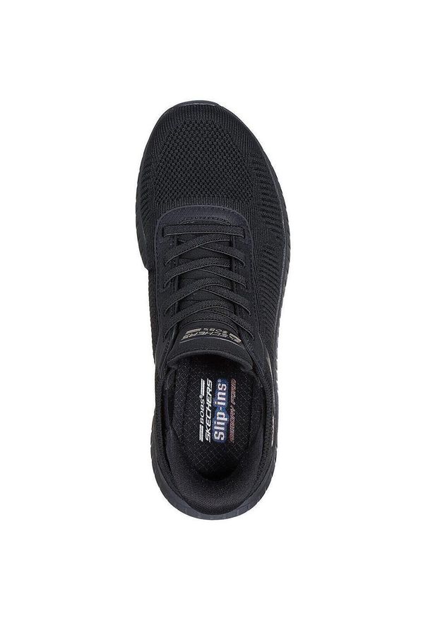skechers - Adidasy Skechers Bobs Squad Chaos - C, Kobiety. Kolor: czarny. Materiał: materiał, tkanina, syntetyk. Model: Skechers Sport. Sport: turystyka piesza