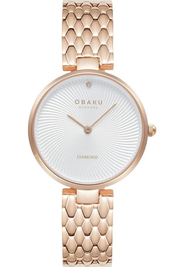 Zegarek OBAKU Zegarek damski Obaku Denmark V256LXVISV różowe złoto. Kolor: złoty, wielokolorowy, różowy
