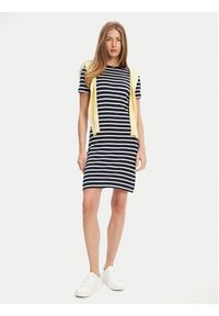 TOMMY HILFIGER - Tommy Hilfiger Sukienka codzienna New Cody WW0WW42721 Granatowy Slim Fit. Okazja: na co dzień. Kolor: niebieski. Materiał: bawełna. Typ sukienki: proste. Styl: casual #5
