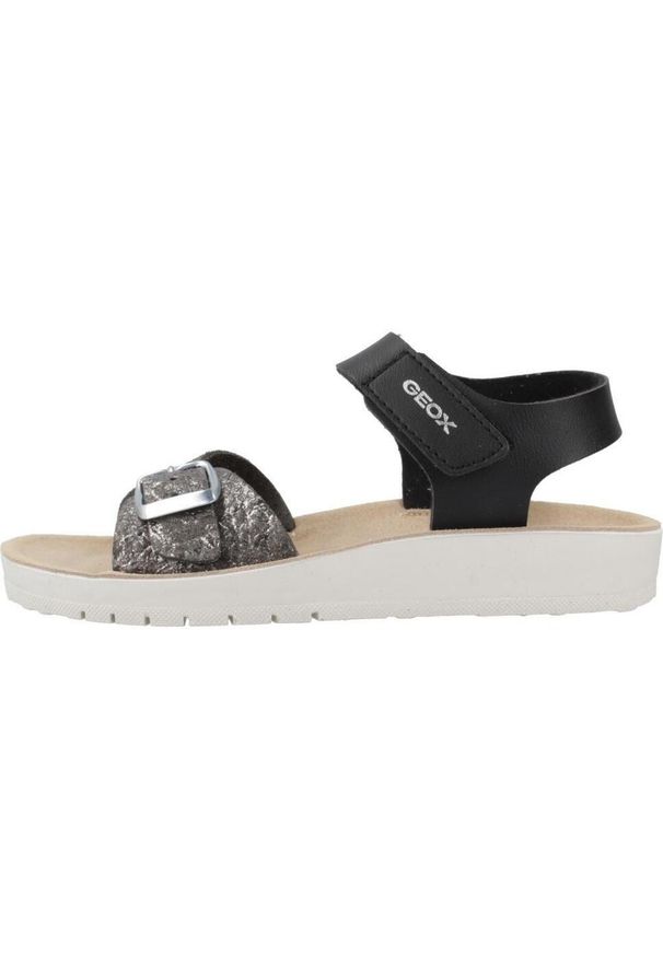 Geox - Sandały GEOX J SANDAL COSTAREI GI Czarny. Kolor: czarny. Materiał: syntetyk, tkanina. Sezon: lato