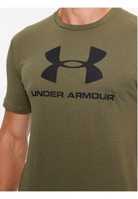 Under Armour T-Shirt Ua Sportstyle Logo Ss 1329590 Khaki Loose Fit. Kolor: brązowy. Materiał: bawełna