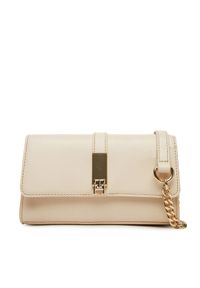 TOMMY HILFIGER - Tommy Hilfiger Torebka Th Heritage Mini Crossover Chain AW0AW17222 Beżowy. Kolor: beżowy. Materiał: skórzane