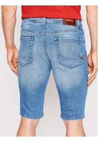BOSS - Boss Szorty jeansowe Taber 50469955 Niebieski Slim Fit. Kolor: niebieski. Materiał: jeans, bawełna