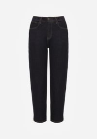 Renee - Granatowe Jeansy Mom Fit Regular Waist Ahortia. Okazja: na co dzień. Kolor: niebieski. Styl: casual, klasyczny #3