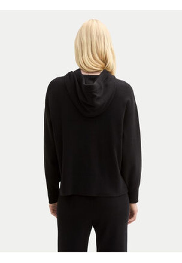 Tom Tailor Denim Sweter 1043338 Czarny Relaxed Fit. Kolor: czarny. Materiał: syntetyk