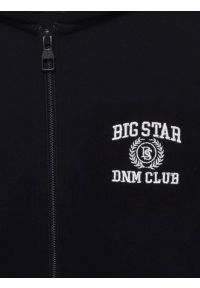 Big-Star - Bluza dziewczęca rozpinana z kapturem czarna Nomah 906. Okazja: na co dzień. Typ kołnierza: kaptur. Kolor: czarny. Materiał: dzianina. Wzór: haft. Styl: casual #2