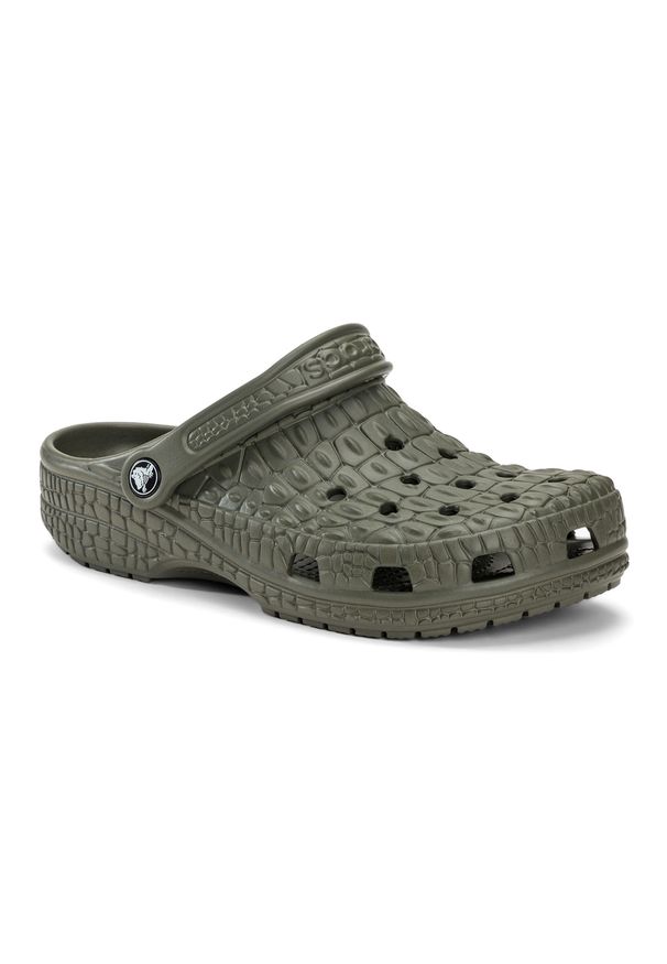 Klapki Crocs Classic Crocskin. Kolor: zielony