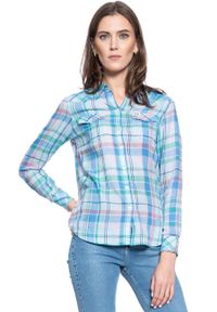 Wrangler - DAMSKA KOSZULA WRANGLER WESTERN CHECK SHIRT CASHMERE BLUE W5N1OBX2B 112130258