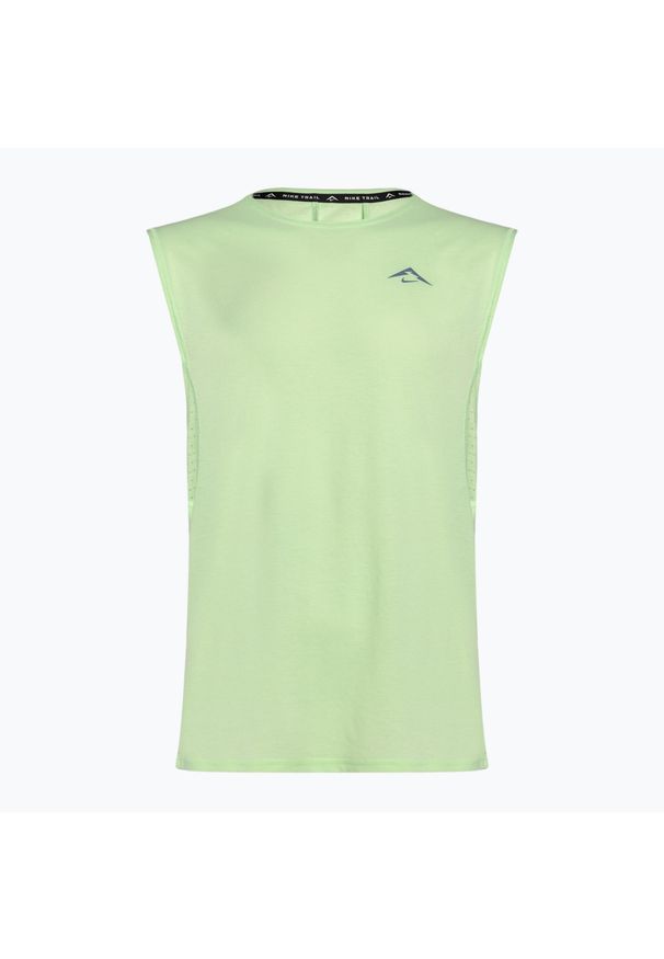 Tank top do biegania męski Nike Solar Chase. Kolor: zielony