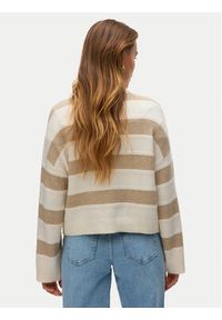 Vero Moda Sweter Inez 10331538 Beżowy Regular Fit. Kolor: beżowy. Materiał: syntetyk #4