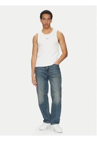 Hugo - HUGO Tank top Dapota 50542089 Biały Slim Fit. Kolor: biały. Materiał: bawełna