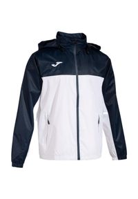 Kurtka przeciwdeszczowa z kapturem na zamek Joma Montreal. Typ kołnierza: kaptur. Kolor: wielokolorowy, niebieski, biały. Sport: piłka nożna #1