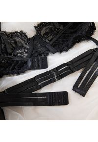 Intica - Komplet bielizny push-up z delikatnej koronki regulowany Verda. Kolor: czarny. Materiał: koronka. Wzór: koronka #5