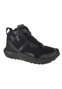 Buty Under Armour Micro G Valsetz Mid M 3023741-001 czarne. Kolor: czarny. Materiał: guma, syntetyk, materiał. Szerokość cholewki: normalna