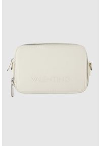 Valentino by Mario Valentino - VALENTINO Ecru torebka dwukomorowa z regulowanym paskiem holiday re camera bag. Materiał: z tłoczeniem #1