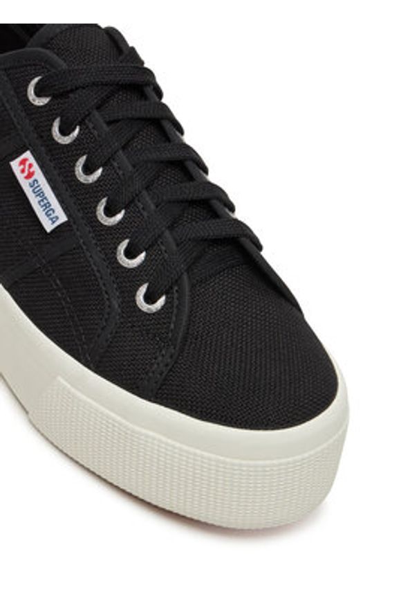 Superga Tenisówki 2790 Platform S9111LW Czarny. Kolor: czarny. Materiał: materiał. Obcas: na platformie