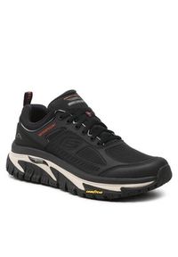 skechers - Skechers Półbuty Recon 237333/BLK Czarny. Kolor: czarny. Materiał: skóra. Sport: turystyka piesza