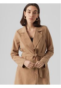 Vero Moda Trencz Billie Daisy 10281638 Brązowy Regular Fit. Kolor: brązowy. Materiał: syntetyk #6