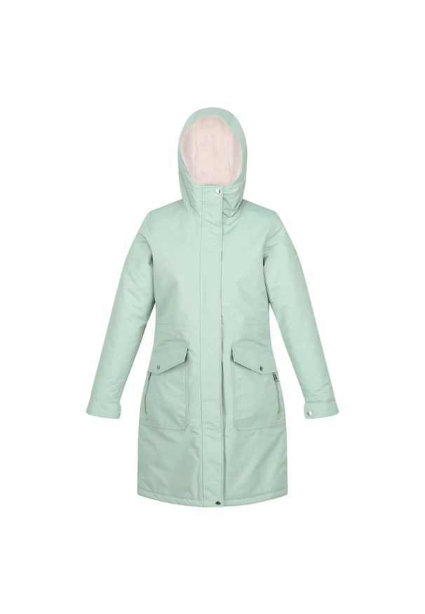 Regatta - Kurtka Parka Ocieplana Przeciwdeszczowa Damska Romine. Kolor: zielony. Sport: turystyka piesza