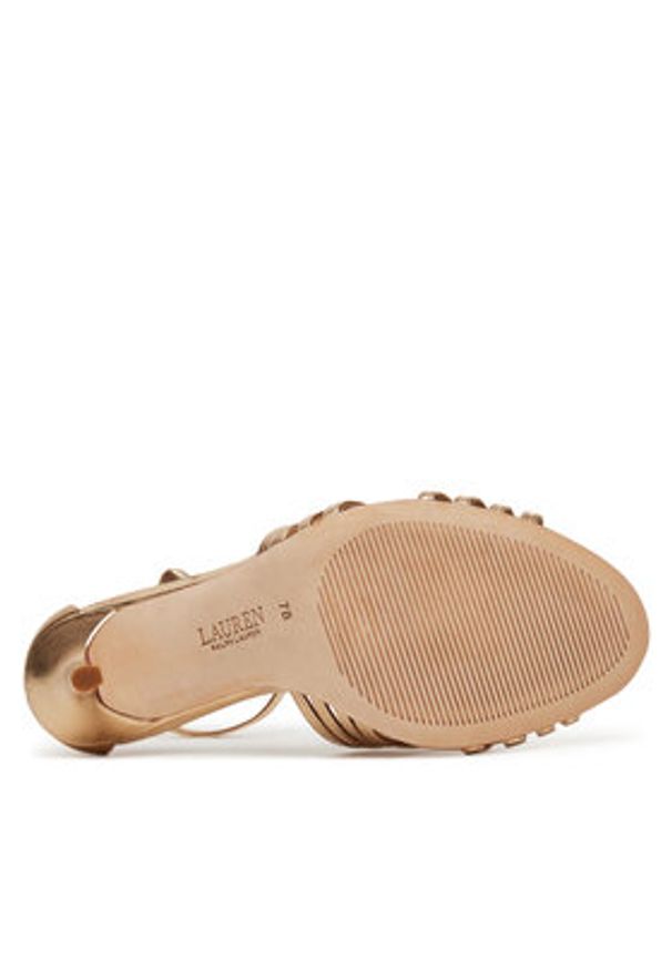 Lauren Ralph Lauren - LAUREN RALPH LAUREN Sandały 802966857001 Złoty. Kolor: złoty. Materiał: skóra