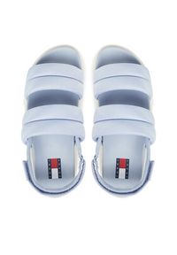 Tommy Jeans Sandały Tjw Flatform Sandal EN0EN02802 Błękitny. Kolor: niebieski. Materiał: materiał