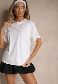 Renee - Biały Basicowy T-shirt z Bawełny Kollea. Okazja: na co dzień. Kolor: biały. Materiał: bawełna. Styl: klasyczny, casual #4