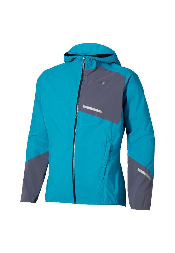 Kurtka wodoodporna Mizuno 20K. Kolor: niebieski. Sport: bieganie