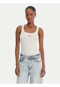 Guess Jeans Top W6GPZ2 KA0H1 Biały Slim Fit. Kolor: biały. Materiał: bawełna #1