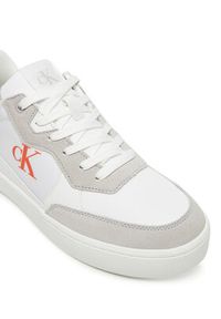 Calvin Klein Jeans Sneakersy Classic Cupsole Mg Nylon Mix YM0YM01304 Biały. Kolor: biały. Materiał: skóra