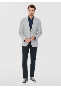 Pako Lorente - PAKO LORENTE – Casualowa marynarka męska w kolorze szarym. Okazja: na co dzień. Kolor: szary. Materiał: wiskoza, poliester, elastan. Sezon: jesień. Styl: casual #9