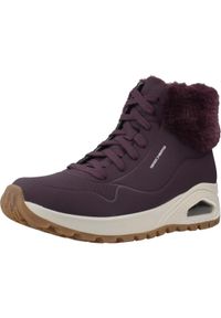 skechers - SKECHERS UNO RUGGED FALL AIR Bordeaux. Wysokość cholewki: za kostkę. Zapięcie: sznurówki. Kolor: czerwony. Materiał: skóra, materiał. Szerokość cholewki: normalna. Styl: sportowy #1