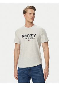 Tommy Jeans T-Shirt Graphic DM0DM23376 Szary jasny Slim Fit. Kolor: szary. Materiał: bawełna #1