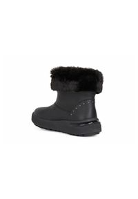 Geox Śniegowce skórzane damskie kolor czarny. Nosek buta: okrągły. Kolor: czarny. Materiał: skóra #4