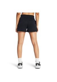 Spodnie do biegania damskie Under Armour Rival Fleece. Kolor: czarny. Długość: krótkie. Sport: bieganie