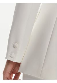 Elisabetta Franchi Marynarka GI-069-41E2-V580 Biały Regular Fit. Kolor: biały. Materiał: syntetyk
