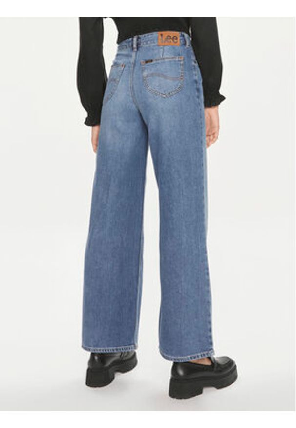 Lee Jeansy Stella 112348957 Niebieski Wide Leg. Kolor: niebieski