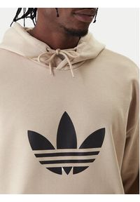 Adidas - adidas Bluza adicolor Trefoil KE0878 Beżowy Loose Fit. Kolor: beżowy. Materiał: bawełna #4