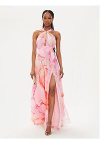 Fracomina Sukienka letnia FQ24SD3014W412N4 Różowy Regular Fit. Kolor: różowy. Materiał: syntetyk. Sezon: lato