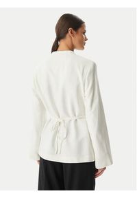 Calvin Klein Marynarka LV044F408G Kremowy Regular Fit. Kolor: kremowy. Materiał: wiskoza #2