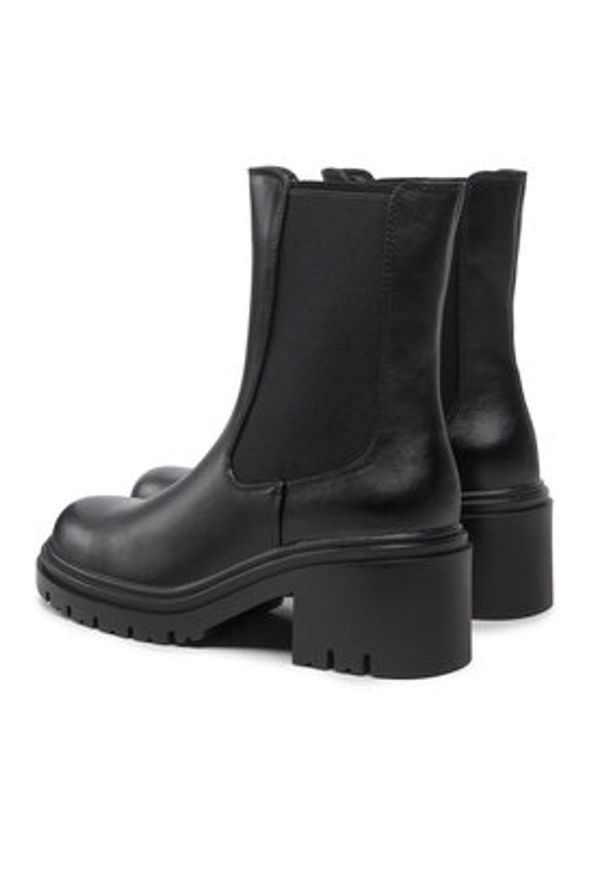 DeeZee Botki ZAL6108-1 Czarny. Kolor: czarny. Materiał: skóra