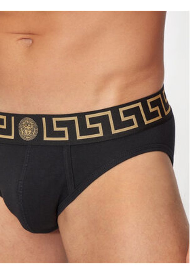 VERSACE - Versace Komplet 2 par slipów AU10180 1A10011 Czarny. Kolor: czarny. Materiał: bawełna
