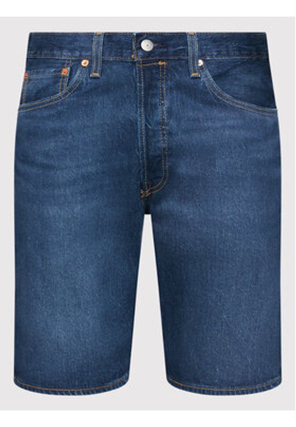 Levi's® Szorty jeansowe 501® Hemmed 36512-0152 Granatowy Regular Fit. Kolor: niebieski. Materiał: bawełna