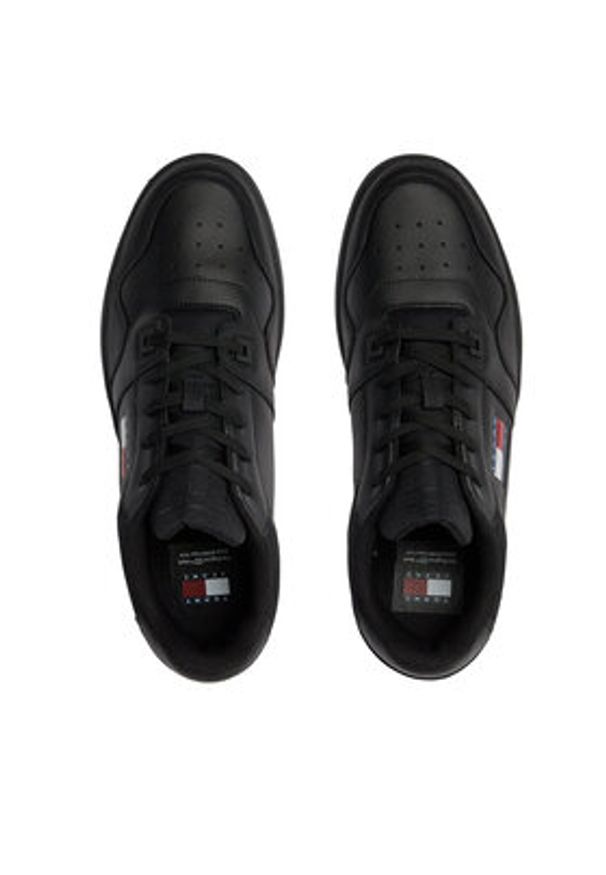 Tommy Jeans Sneakersy Tjm Retro Basket Ess EM0EM01395 Czarny. Kolor: czarny. Materiał: skóra