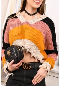 IVET - Sweter damski DIDIRA BLACK. Kolor: wielokolorowy. Materiał: materiał, jeans, dzianina #1