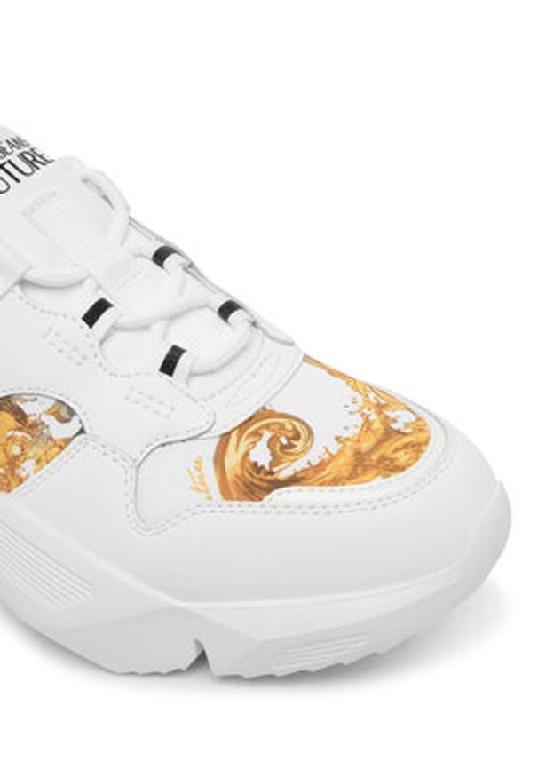 Versace Jeans Couture Sneakersy 80VA3SU7 ZSE19 G03 Biały. Kolor: biały. Materiał: skóra