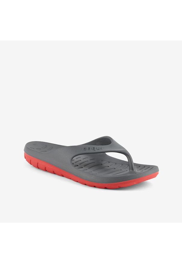 Coqui - COQUI Zucco klapki męskie asfaltowy szary/papryka, 42. Okazja: na plażę. Kolor: czerwony, szary, wielokolorowy, fioletowy. Materiał: materiał. Styl: sportowy