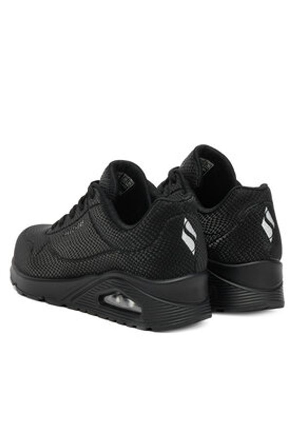 skechers - Skechers Sneakersy Uno 177861/BBK Czarny. Kolor: czarny. Materiał: skóra